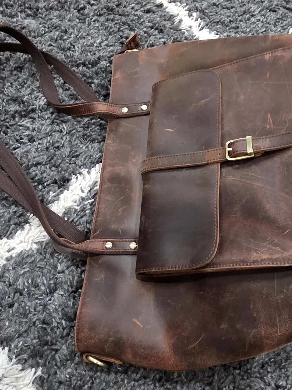 S-ZONE Women Vintage Genuine Leather Tote Bag Large Shoulder Purse Work Handbag